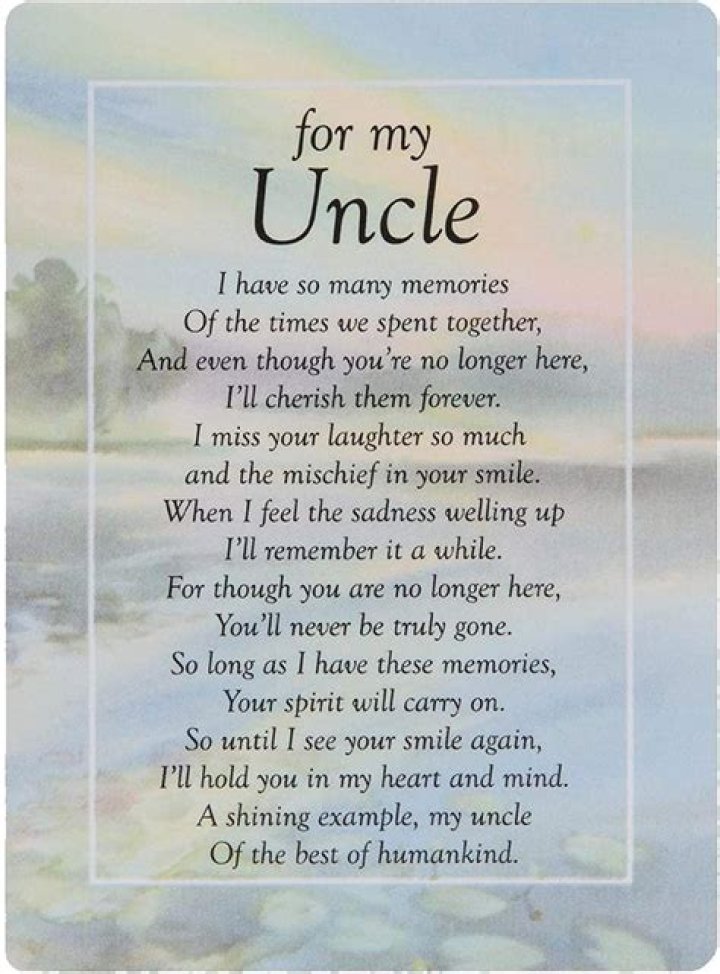 Poems That Capture The Loss Of An Uncle